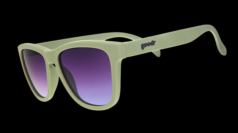 Dawn of A New Sage | green square sunglasses with gradient purple lenses | goodr OG sunglasses
